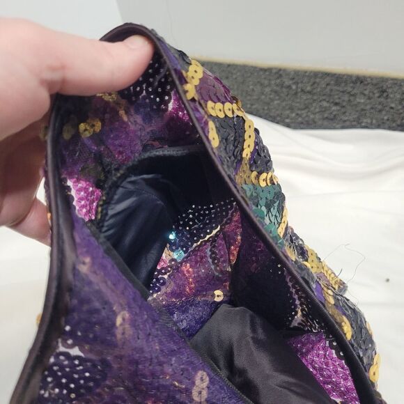 VINTAGE 80s dress Cache sequined long sleeve formal party cocktail S - Picture 11 of 14